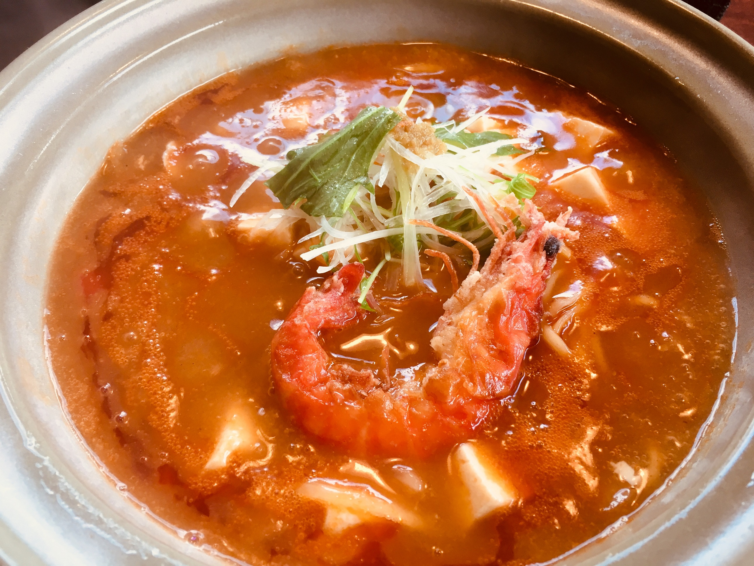 らーめん専門店 三宝亭　「海老辛麻婆麺」（新潟市／ラーメン）