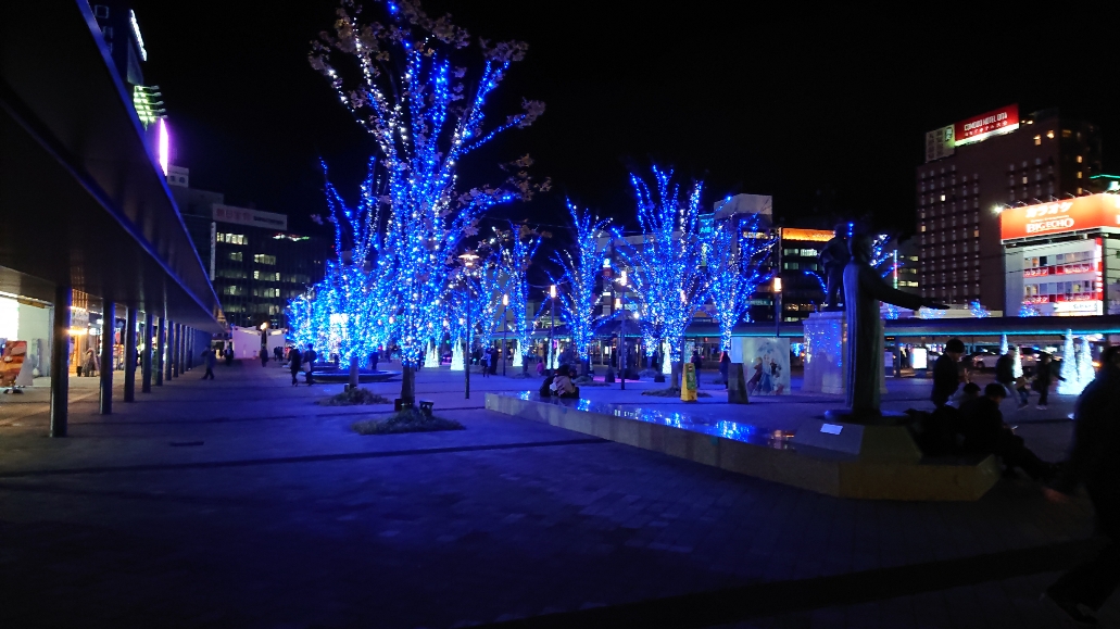 【大分駅前店】大分駅前広場のイルミネーション（大分市）