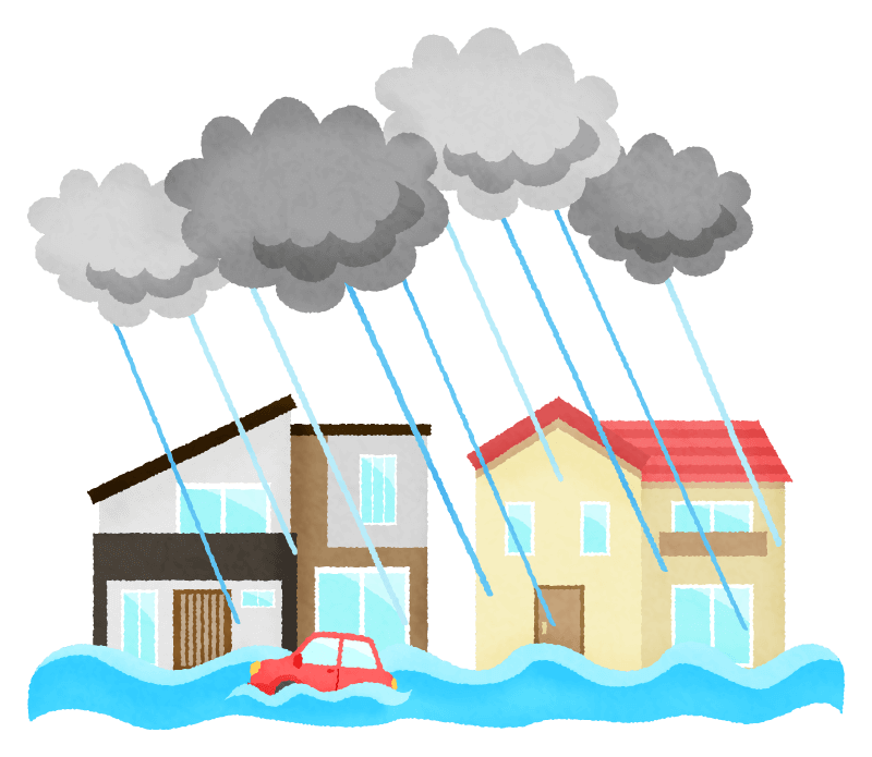 大雨時、冠水路は要注意！！！