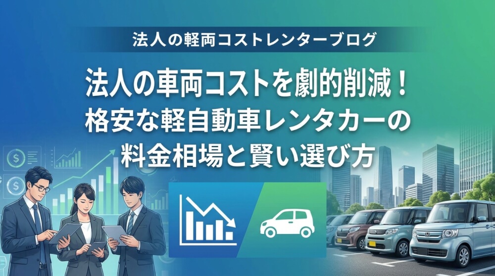 法人の車両コストを劇的削減！格安な軽自動車レンタカーの料金相場と賢い選び方
